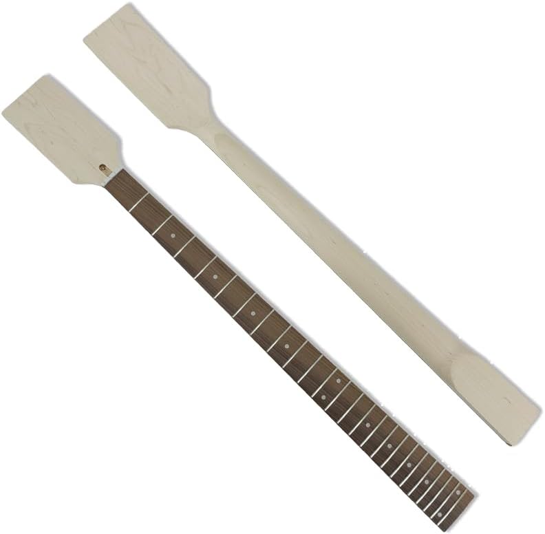 Unfinished Electric Bass Neck-Maple Wood Rosewood Fretboard 24 Fret 34 Inch for Building Guitars