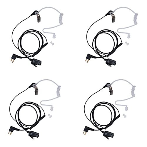 Auriculares de tubo acústico para Motorola CP200d y CLS1110 en paquete de 4 unidades