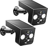 Solar Security Cameras Wireless Outdoor, 2K Solar Powered WiFi Camera, IP65 Waterproof, AI Motion Detection, Color Night Vision, Cloud & SD Card Storage, Outside Cameras for Home Security 2 Pack