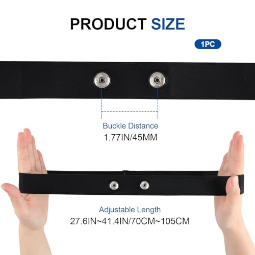 verstelbare cardio-borstband (70 cm tot 105 cm) voor hartsensor, Bluetooth Ant+ compatibel met Garmin, Wahoo, Polar H10 H9, Coospo, Magene, Bryton, Livlov - Afbeelding 3