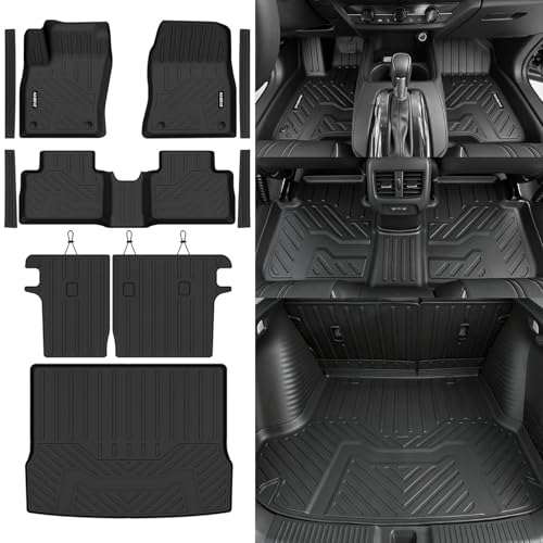 Naibeve Floor Mats for 2025 2026 Nissan Kicks (Not for Kicks Play 2025) - All Weather Custom Fit Floor Mats & Cargo Mat & Backrest Mats & Door Sill Guards Waterproof Interior Accessories
