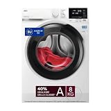 AEG Lavatrice LR7FG84B4 Serie 7000 ProSteam – Carica Frontale, 8 kg, Classe A, 1400 giri, Tecnologia PreciseWash, MixLoad 69min, Programma Hygiene, Display LCD Touch, Bianco