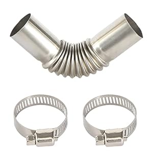 Roestvrij stalen uitlaatpijp, hoekverbinder, 25 mm, uitlaatpijp, gasontluchtingsslang, roestvrij staal, staande…