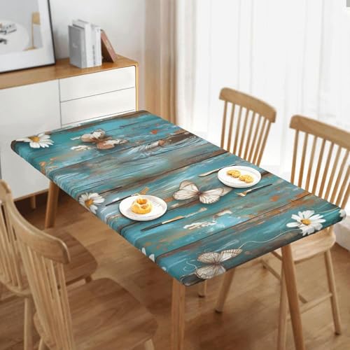 Nappe Rectangulaire Motif Marbre Géométrique 3D Élastique - 3