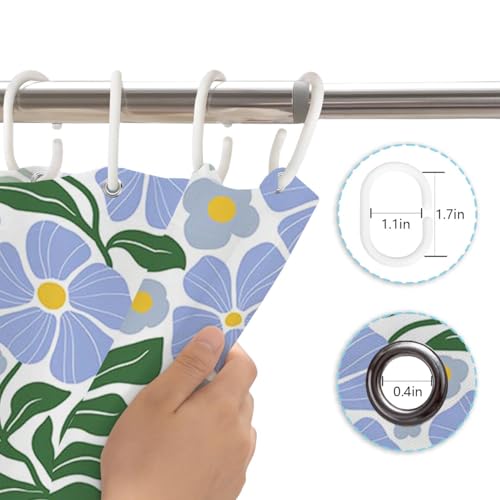 Rideau de douche de qualité supérieure floral botanique esthétique