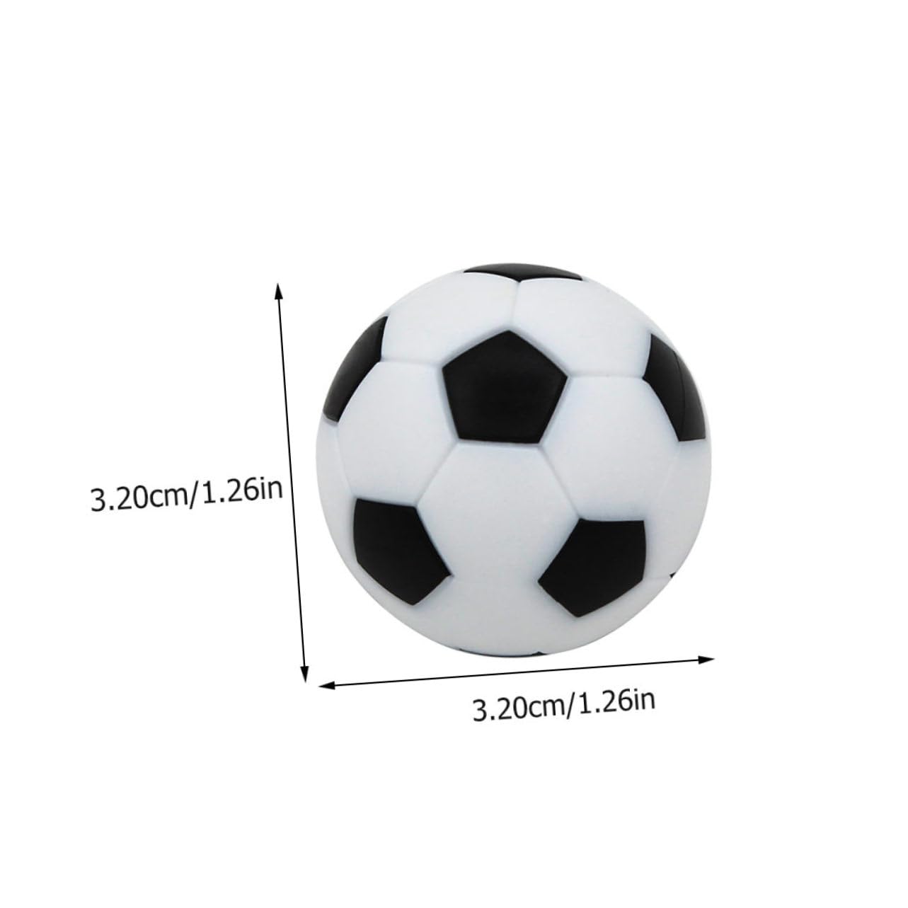 WHAMVOX 18Pcs Mini Footballs Replacements for Table Football Machines Durable Plastic Accessories for Standard Soccer Games