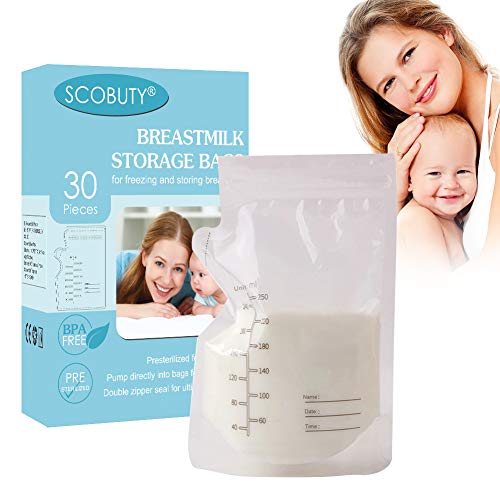 Almacrnaje Leche Materna,Bolsas Leche Materna,Breast Milk Storage Bag,Recipientes De Leche Materna,Bolsas De Leche Materna Congelada, Bolsas a Prueba De Fugas Para Leche Materna,30 Piezas