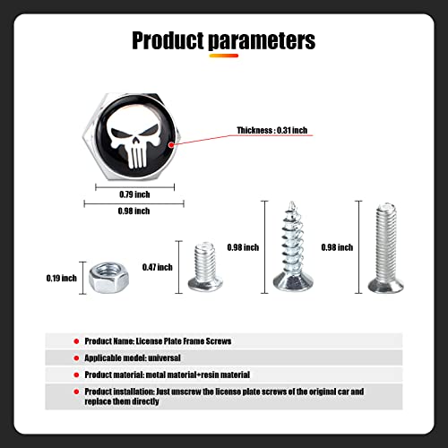 Gseigvee GSLS401-0426 Pack-4 License Plate Screws Fastener Kit thumb #1
