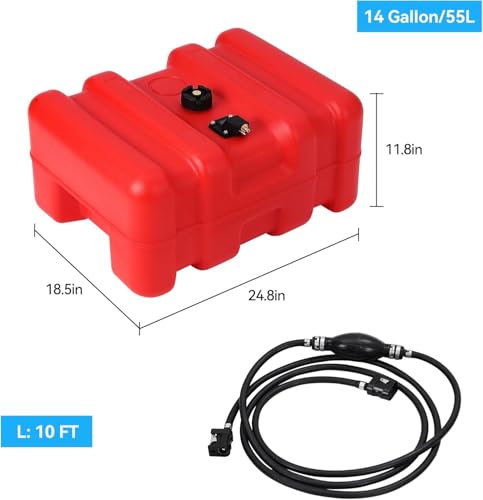 image for LEISULIF Marine Portable Boat Fuel Tank, 12 Gallon/55-l Gas Can with 1