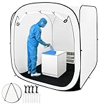 CooTentler Pop Up Paint Booth 180x180x180cm Heavier Portable Spray Tent with Black Floor, Mesh Door and Mesh Window for Furniture, Auto Parts & Other Items Painting Works
