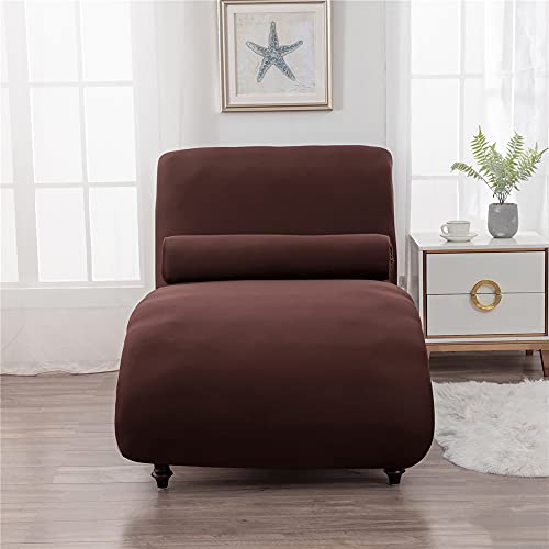 Maiyu-My Chaise Lounge Cover Elasticity Chaise Longue Slipcover Luxury Chaise Chair Covers For Living Room Indoor Furniture Cover Slipcovers For Chaise Lounge Ultra Soft Machine Washable (Brown) #TOP3