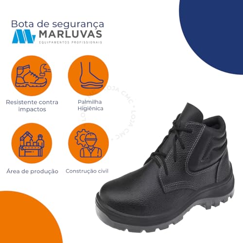 Bota Botina Segurança Amarrar Vulcaflex Marluvas 10vb41 Pvc (10VB41, BR, Adulto, Numérico, 40)