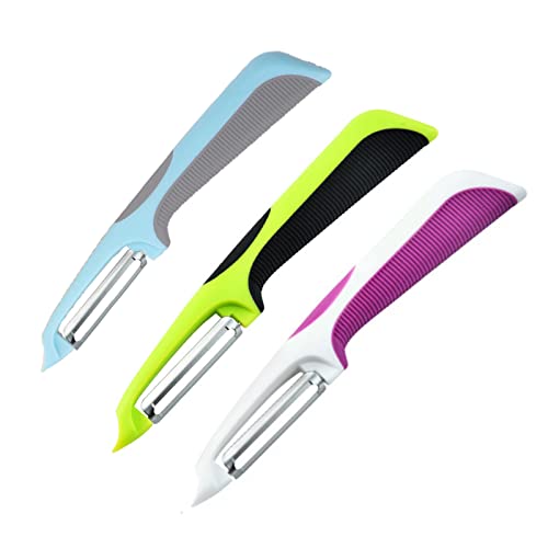 UniversalschäLer PendelschäLer Rutschfesten Griff ObstschäLer Zweischneidig Zum SchäLen Von Obst Und GemüSe, FüR Links- Und RechtshäNder Geeignet, Zweischneidiger Edelstahl, Rutschfester Silikongriff Cover