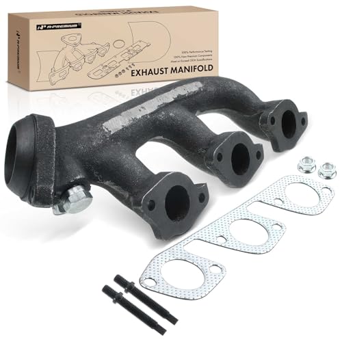 A-Premium V6 4.2L Exhaust Manifold Kit W/Gaskets, Studs, Nuts Compatible with Ford F-150 1999-2008 F-150 Heritage 2004 E-150 E-250 Econoline Club Wagon, Right Side