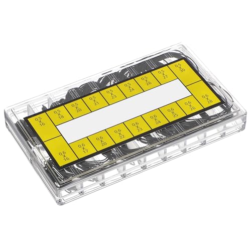 WJIAAA 210 Pieces O Ring Watch Gasket Kit, 18 Sizes Rubber Sealing Ring Kit for Watch Back Cover Repair, 0.5/0.6 16-30mm Diameter Waterproof Seal Gaskets