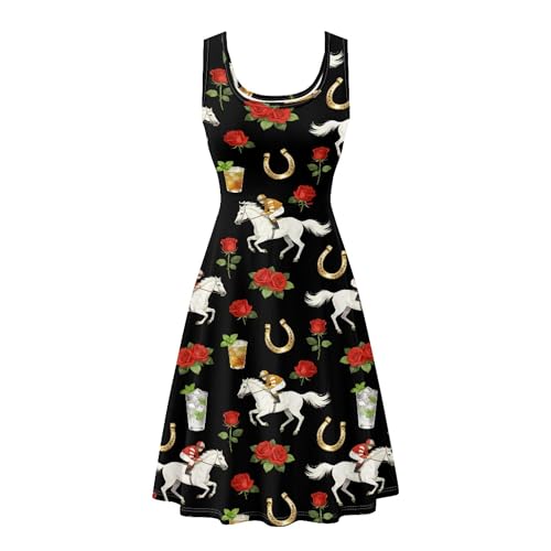 Image of TOADDITDO Womens Summer Sleeveless Tank Dress with 2 Side Pockets XS-4XL Plus Size