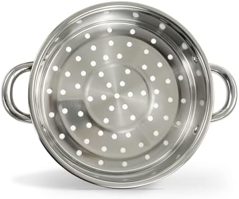 4 Tier 24cm Induction Hob Steamer Multi Veg Cooker Stainless Steel Pot Pan Set with Lid