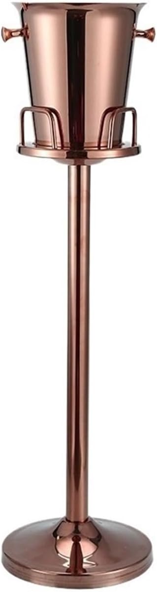 Ice Bucket Ice Bucket With Stand Stainless Steel Cube Container For Wine, Champagne Or Beer Bottles Insulated Ice Bucket(Rose gold)