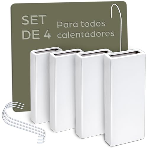 Praknu Humidificador para Radiador de Cerámica - 4 Piezas con Gancho Flexible para Colgar - Control...