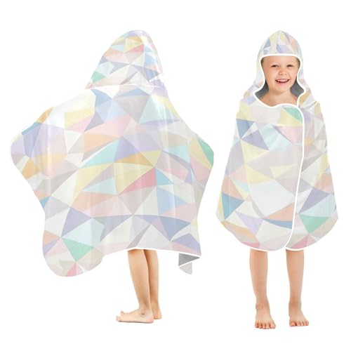 Kigai Abstract Graphics Hooded Beach Towel for Kids Soft Absorbent Quick Dry Bath Towel with Hood Lightweight Toddler Shower Pool Bath Wrap for Boys Girls