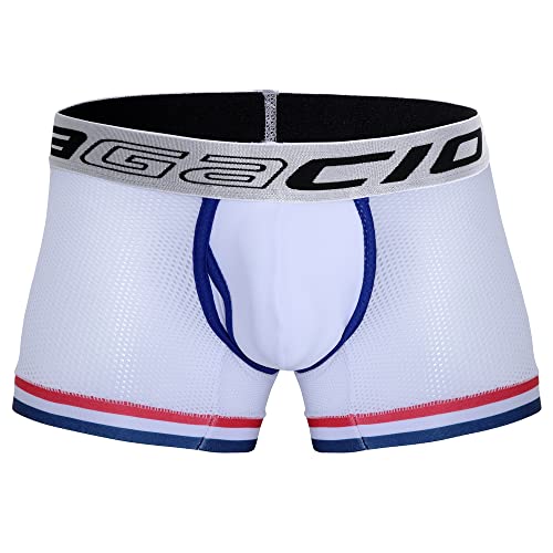 Mens Sexy Jockstrap Atlantis Boxer Trunk Full Length Sheer Bulge Bikini Pouch Underwear