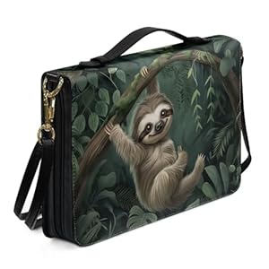 ZIATUBLES Bibelhülle mit Retro-Faultier-Motiv