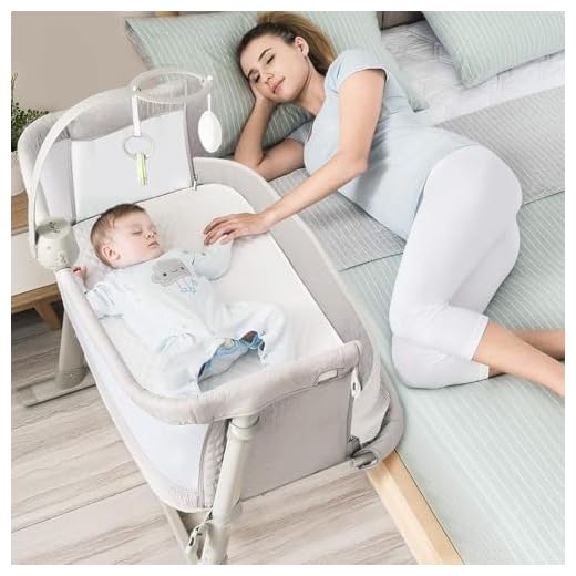 Baby Bassinet,RONBEI Bedside Sleeper Baby Bed Cribs,Baby Bed to Bed, Newborn Baby Crib,Adjustable Portable Bed for Infant/Baby Boy/Baby Girl (Bassinet)