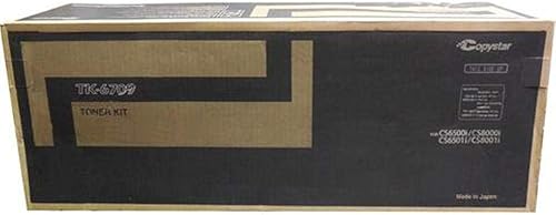 Kyocera 1T02LF0CS0 Modelo TK-6709 Cartucho de tóner negro para uso con impresoras multifuncionales monocromáticas KyoceraCopystar CS6500i, CS6501i,