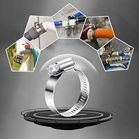 10 Stück Schlauchschellen Set 27-51mm Edelstahl Schlauchschelle Einstellbare Schellen Robuste Schlauchklemme Vielseitige Rohrschellen Kit für Wasserrohr Garten Haus Gas Rohr Teich Automobil-Tubing – Ansicht 2