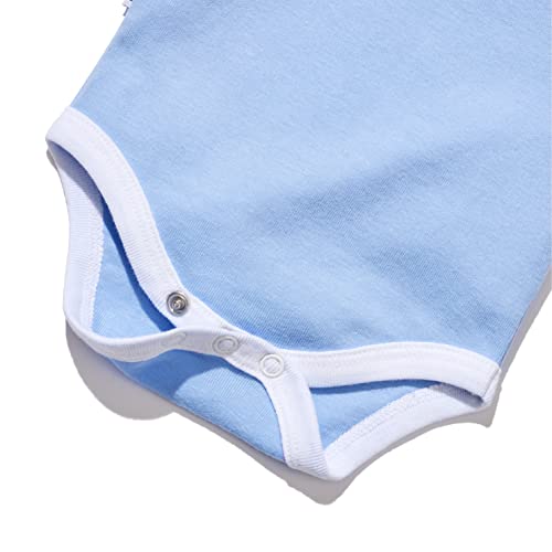 Nanit Sleep Wear Short Sleeve Bodysuit - 9M Cornflower Blue - image 3