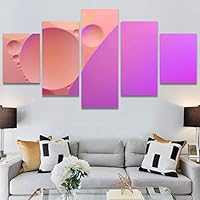SIGNWIN 5 Panel Canvas Wall Art Abstract Colorful Geometric Hallway Minimalist Mixed Media Multicolor Patterns for Home Decorations Ready to Hang - 60