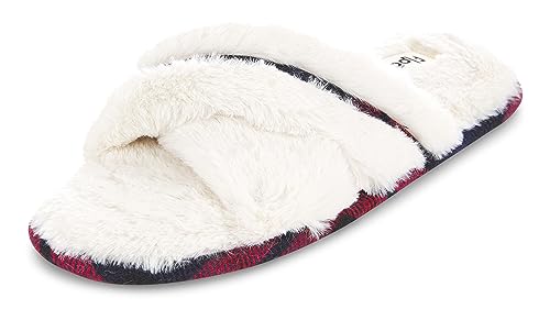 Floopi House Slippers for Women, Cross Band Fuzzy Womens Slippers Cozy Memory Foam with Indoor & Outdoor Anti Skid Sole2