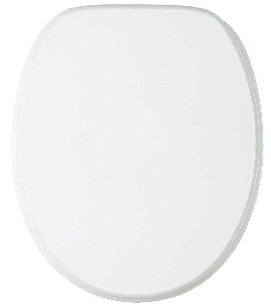 Sanilo Toilet Seat, Stable Hinges, Easy to Mount, Wooden Toilet Seat White