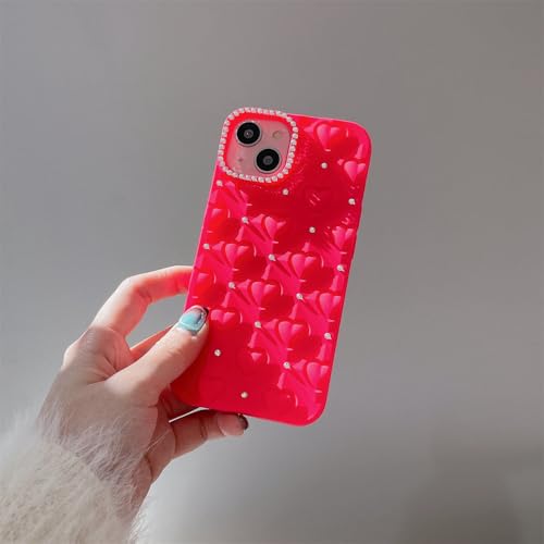 Coque iPhone 14 diamant cœur amour en silicone transparent