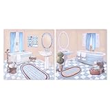 CUADRO LIENZO ABETO 40X2X40 BAÑO 2 SURT.