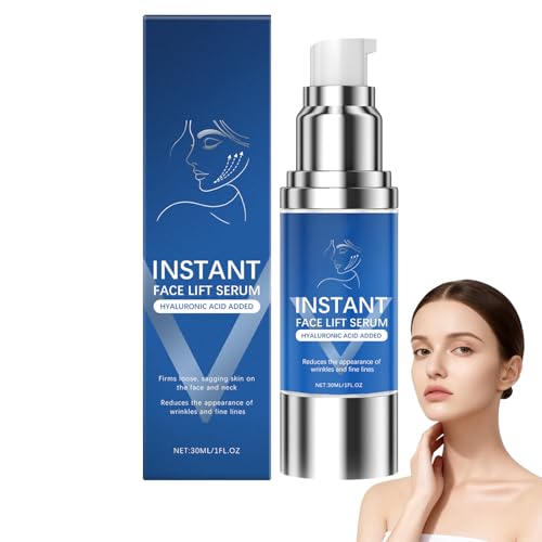 Sérum de elevación instantánea para rostro y cuello, crema de elevación instantánea para tonificar la piel flácida, suero acolchado reafirmante de la piel, alisa las arrugas y líneas en minutos (1
