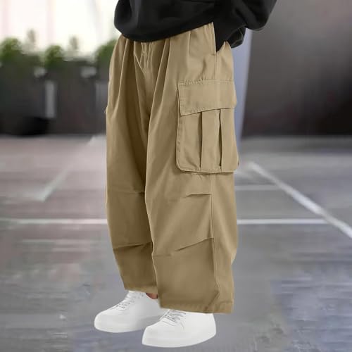 Men's Cargo Pants High Elasticity Multi Pocket Trousers Straight Leg Work Pants Loose Fashion Leisure Trousers2