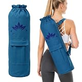 Porta Tappetino Yoga, Borsa da Palestra Donna, Yoga Accessori, Borsa Yoga in Cotone con Co...