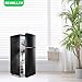 DEMULLER 2.4 Cu.Ft Mini Fridge with Freezer & Double Door Small Tiny Size Refrigerator with 7 Temperature Control Knob Only Suitable for One Person Use Black