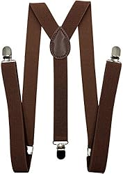 LOLELAI Suspenders for Women and Men | Elastic, Adjustable, Y-Back | Pant Clips, Tuxedo Braces