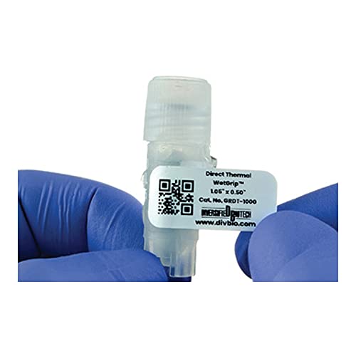 Image of WetGrip GRDT-1000 Direct Thermal Label, 1.05 inch Length x 0.50 inch Width (Roll of 1000)
