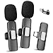 YRF Mikrofon für iPhone Android Handy, Kabelloses Lavalier Mikrofon, Plug&Play mini mikrofon 2,4GHz, USB-C&Lightning, Clip Mikrofon für Videoaufnahmen, TikTok, Vlogging, Interviews&Online-Unterricht