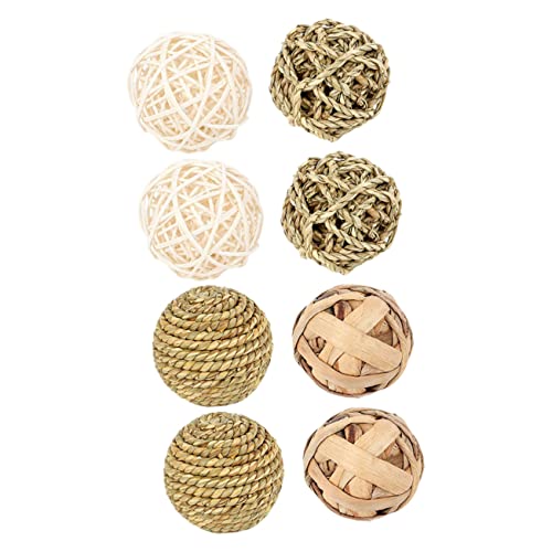 DRESSOOS 8 Piezas De Juguete Masticable para Conejos, Juguetes Molares para Hámster, Juguetes De Alimentación para Hámster, Juguetes Masticables para Hámster, Juguetes Molares para
