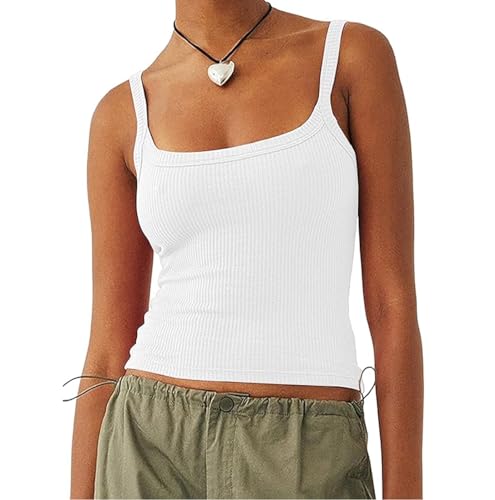 Women Y2k Cami Tank Tops Spaghetti Strap Floral Print Crop