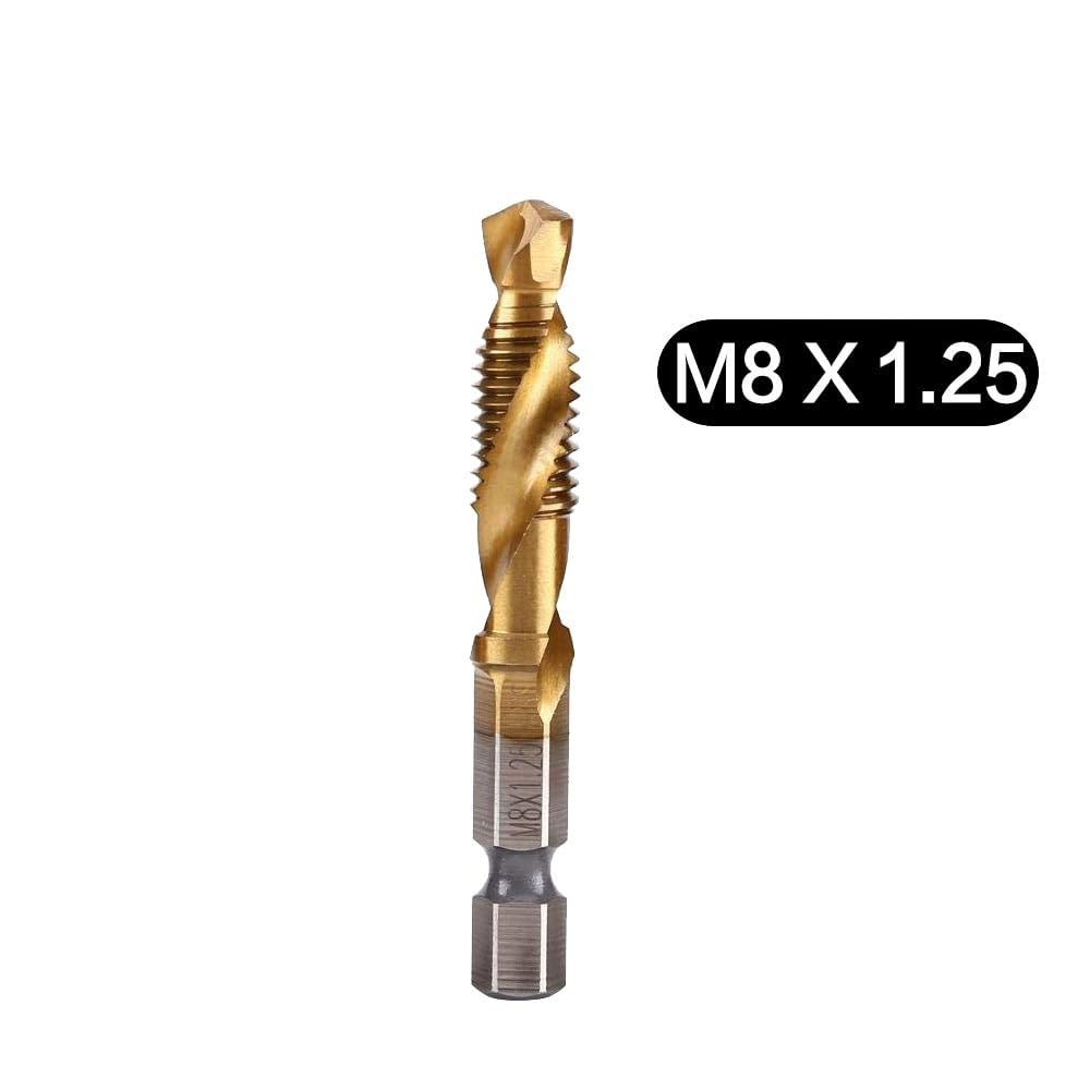 Set di punte per fresatrice per modanature, 1 pz. Punte per trapano a filettatura maschio HSS4341 per lavorazione del legno M3/M4/M5/M6/M8/M10 Punte per trapano a filettatura maschio combinata metri