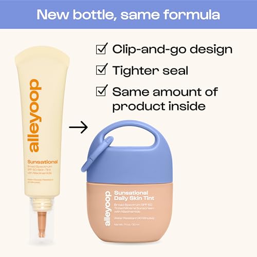Image of Alleyoop Sunsational Tinted Moisturizer SPF 50 for Face Broad Spectrum - 100% Mineral Face Sunscreen with Jojoba, Hydrating & Soothing Tinted Sunscreen, Vegan & Cruelty-Free (Golden Hour)