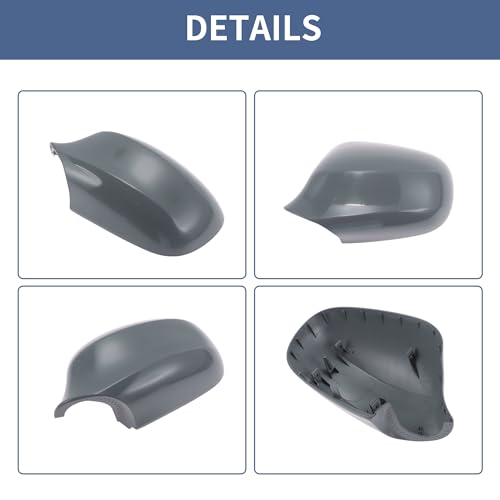 Coque de rétroviseur gauche pour BMW Série 3 E90 E91 2008-2012 en ABS gris côté passager - 6