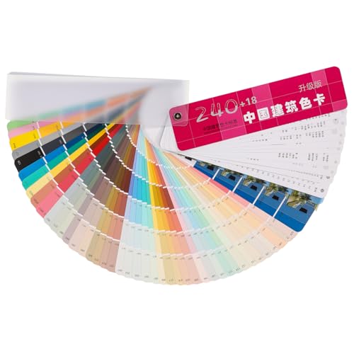 Mikikit Schede Di Abbinamento Colori Standard 258 Carte Per Vernici Architettoniche in Cartella Robusta Per Uso Professionale e Domestico