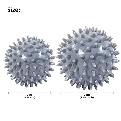 2 bolas de ouriço fitness bola cravada para mão pé para trás ferramenta de massagem muscular para po