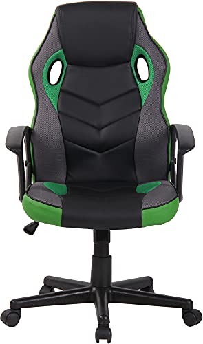 Sedia Da Ufficio Ergonomica Con Ruote Glendale I Poltrona Gamer Multicolore Con Fodera In Similpelle I Regolabile E Con Schienale Alto, Colore:nero/verde - Sedia gaming - Immagine 4